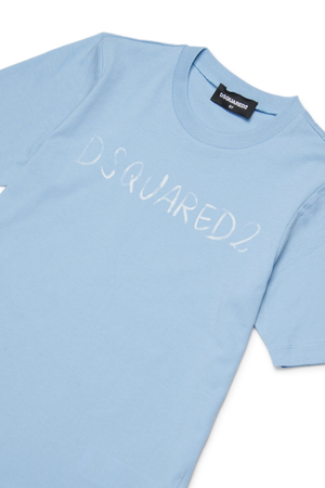 T-shirt girocollo con logo DQ3158 D0AGP /DQ814 DSQUARED2 JUNIOR 