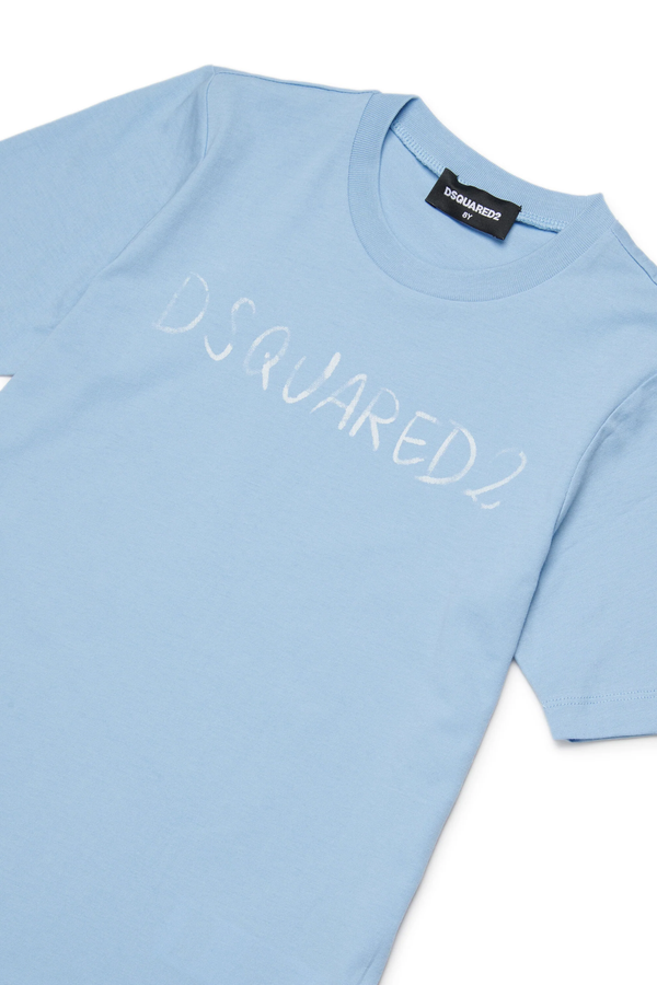 T-shirt girocollo con logo DQ3158 D0AGP /DQ814 DSQUARED2 JUNIOR 