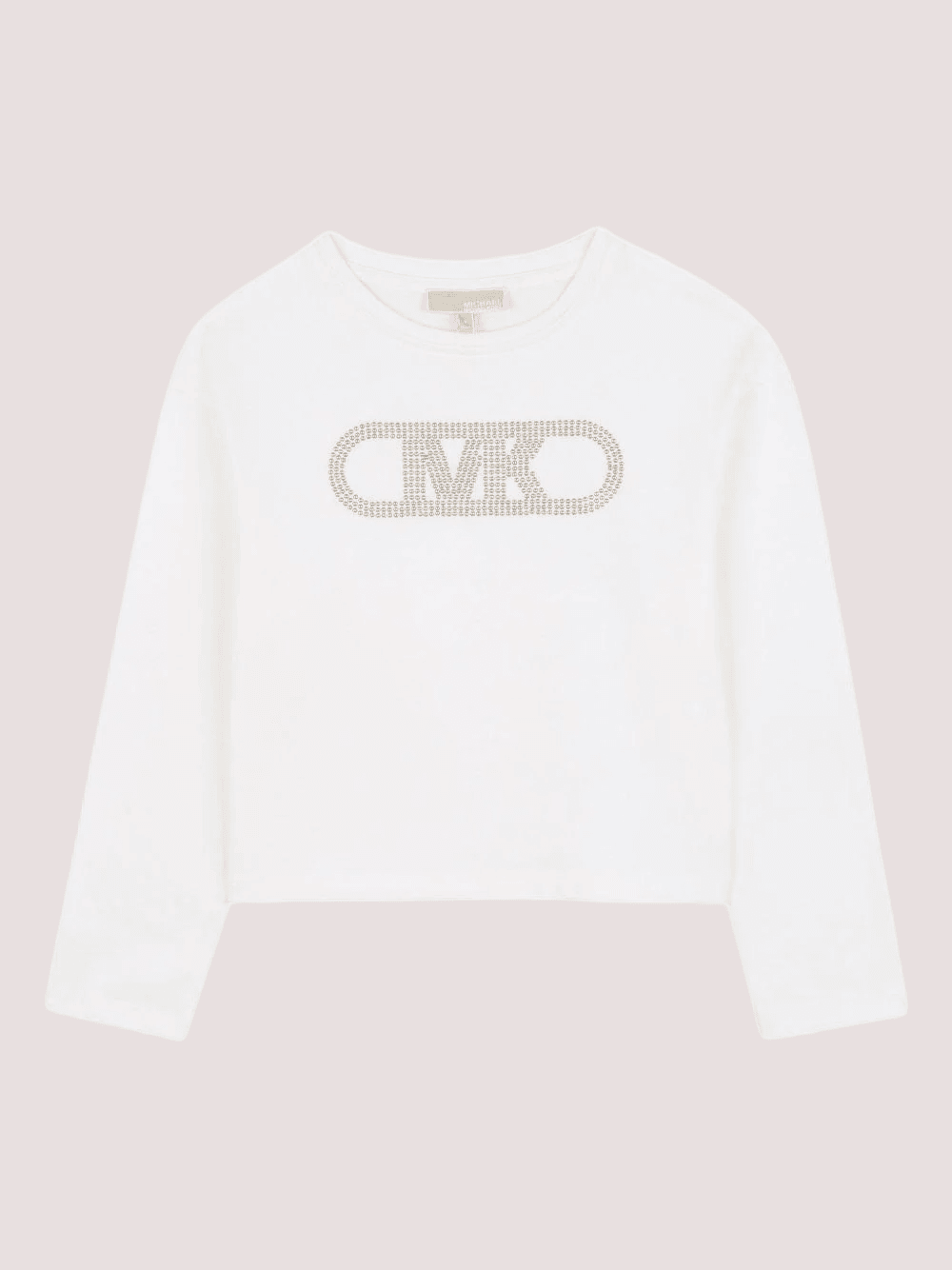 T-shirt per bambina Michael Kors Kids bianca con dettaglio logo R30495 /117 MICHAEL KORS 