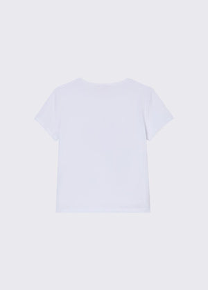 T-shirt con stampa e castoni GA6112 JS003 /L9041 LIU JO 