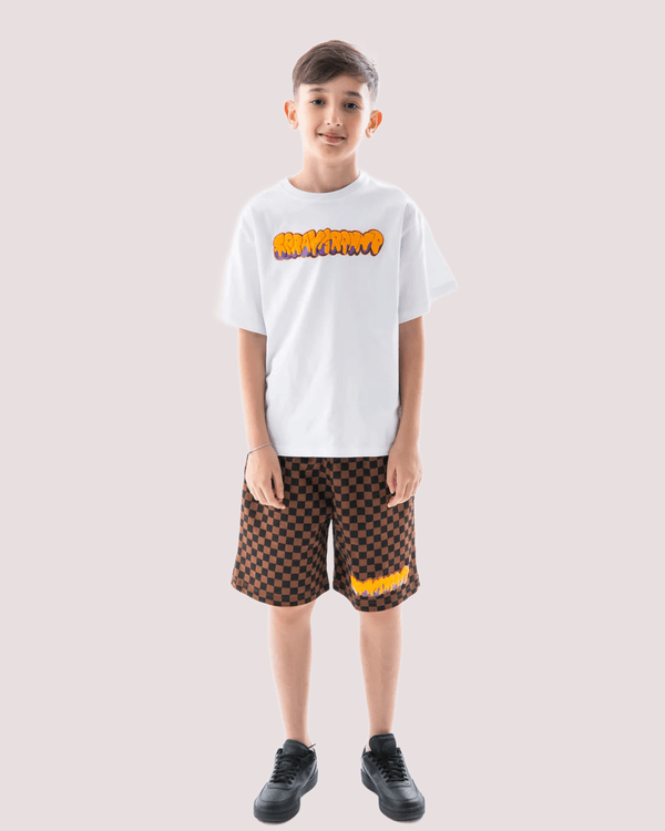 Makes the world go round shorts SPY1439E /BLACK SPRAYGROUND 