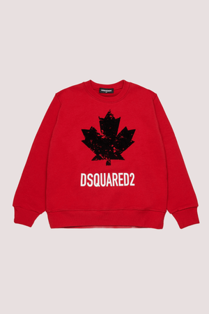 Felpa girocollo con logo Sport DQ3005 D00ZF /DQ423 DSQUARED2 JUNIOR 