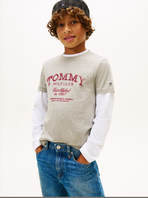 T-shirt con stampa logo Tommy Hilfiger KB0KB10055T /A1G TOMMY HILFIGER 
