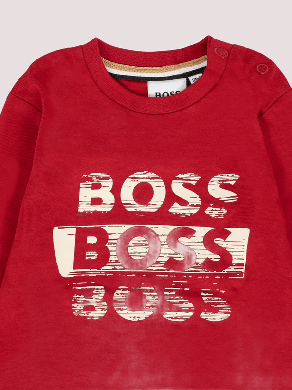 T-shirt girocollo con logo J52463 /96D BOSS 