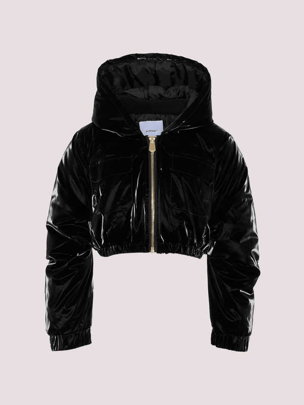 Giubbotto crop nero per bambina KFGB006 C NY030 /N000 PINKO 