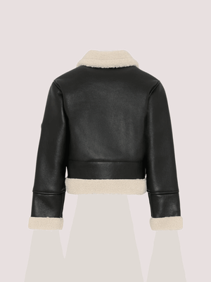 Ecopelliccia marrone per bambina con logo R30455 /342 MICHAEL KORS 