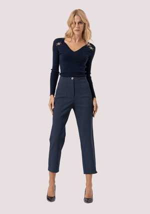 Pantalone slim a quadretti FR25WV1009W72701 /117 FRACOMINA 