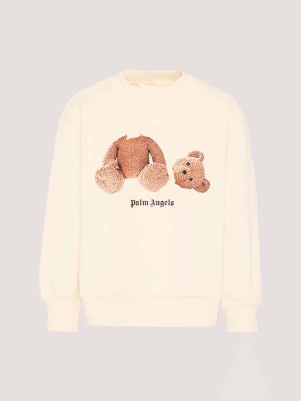 Felpa con stampa Teddy Bear PBBA012S26FLE002 /2 PALM ANGELS 