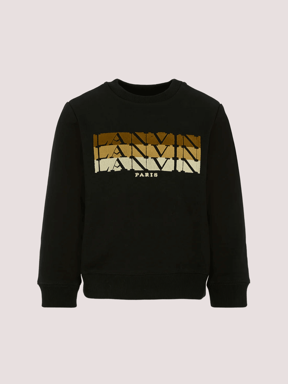 Felpa nera per bambini con logo N30284 /09B LANVIN 