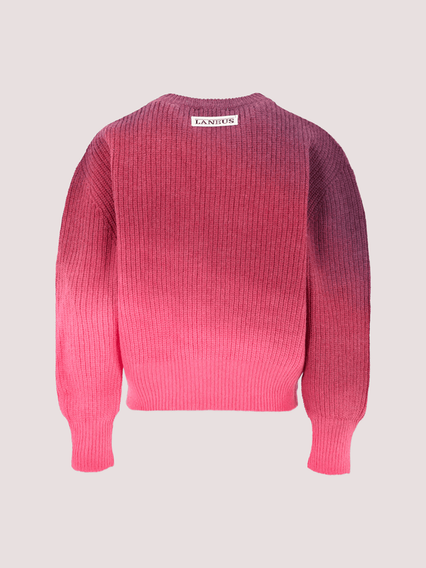 Maglione multicolor per bambina con patch F5LKJGJP110 /247 LANEUS KIDS 