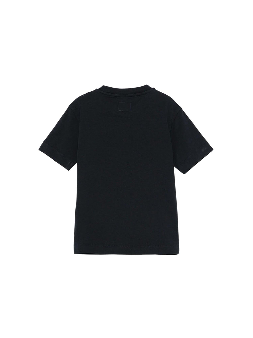 T-shirt bambino blu navy in cotone con logo stampato