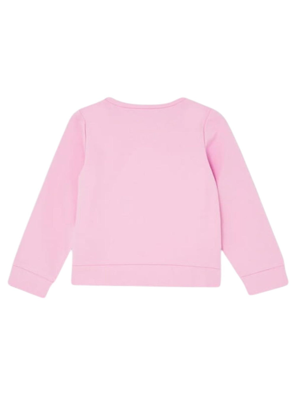 Felpa chiusa bambina rosa con cuori glitterati