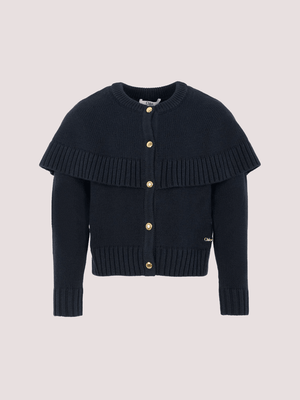 Cardigan blu  con logo C20639 /859 CHLOE 