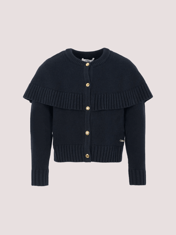 Cardigan blu  con logo C20639 /859 CHLOE 