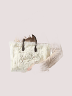 Borsa Colette bianca in lana a trecce COL0030 /01346I MC2 SAINT BARTH 