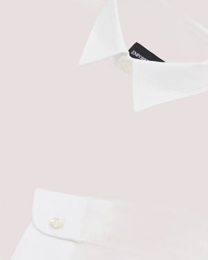 Camicia in popeline con ricamo aquila a tono 8N4CJ0 1N06Z /100 EMPORIO ARMANI 