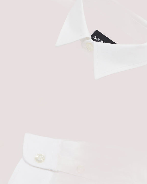 Camicia in popeline con ricamo aquila a tono 8N4CJ0 1N06Z /100 EMPORIO ARMANI 