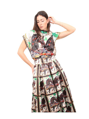 Blusa donna fantasia Sicily Horse 14046 /SICILY HORSE FOULARD 5 PROGRESS 