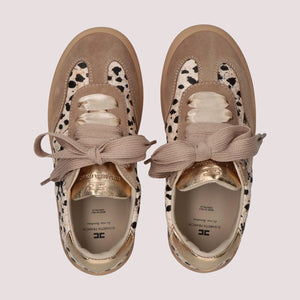 Sneakers basse con stampa animalier beige/gold F4A9 E0514 1917 /X673 ELISABETTA FRANCHI La Mia Bambina 