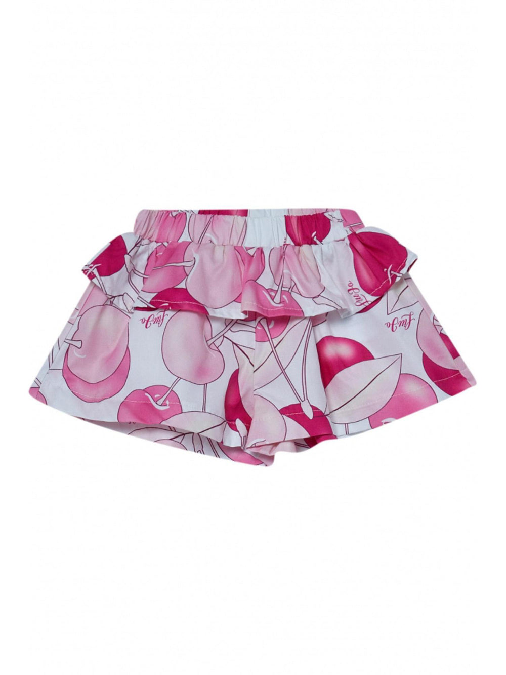 Shorts neonata a balze fantasia ciliegie