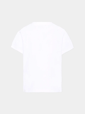 T-shirt con logo stampato BY8P11 Z3672 /100BL BALMAIN 