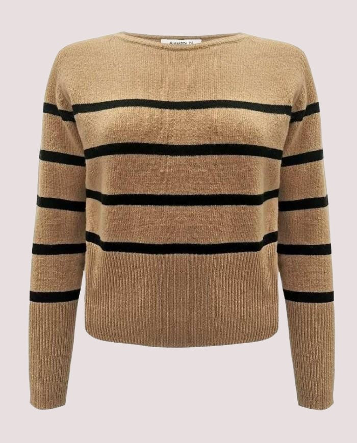 Maglione 107686 /CARAMELLO/NERO ANNARITA N 