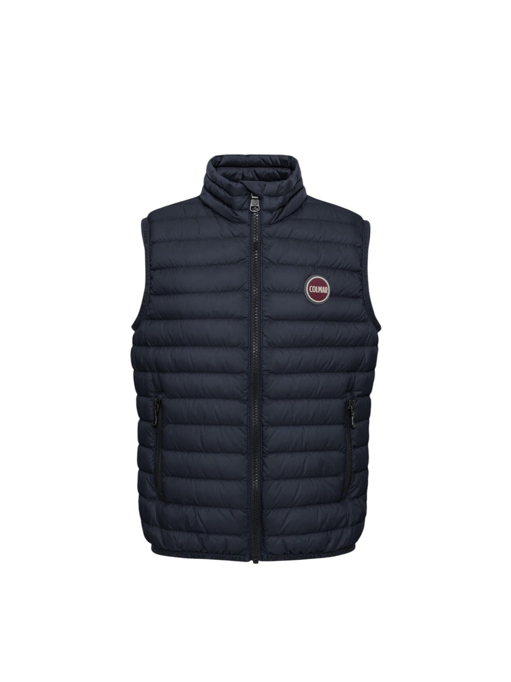 Gilet blu con interno a contrasto