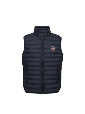 Gilet blu con interno a contrasto