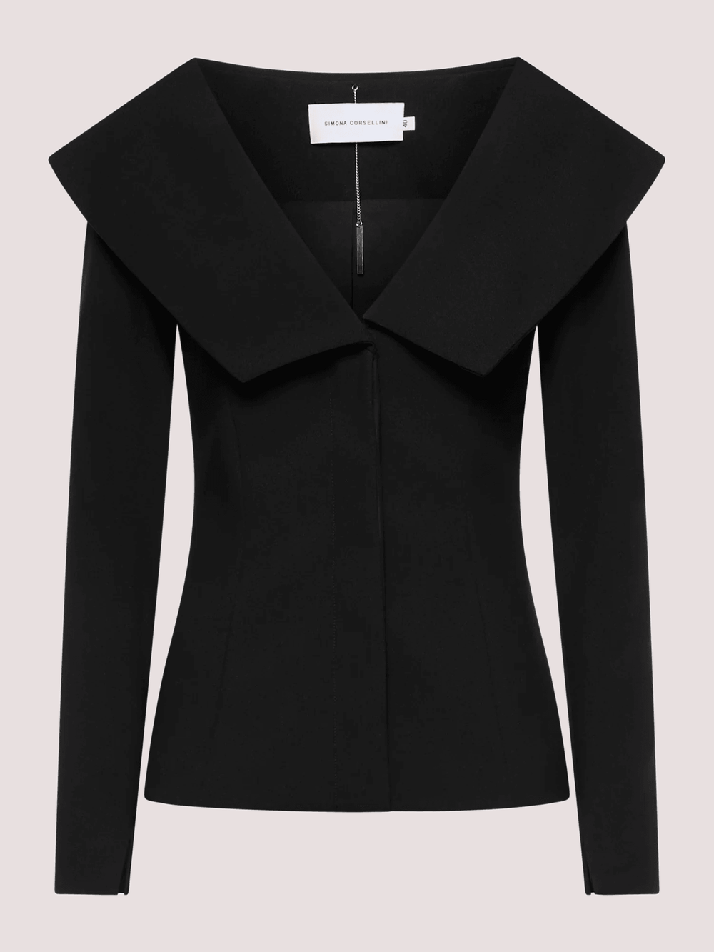 Giacca dal taglio aderente in golden crepe con collo oversize A25CPGI00901 /V0003 SIMONA CORSELLINI 