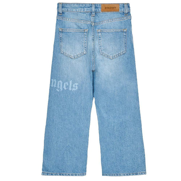 Pantalone in denim con logo stampato PBYB009S26DEN001 /50 PALM ANGELS 