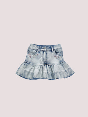Minigonna, bambina, in denim.<BR/> 19F702 6042 /0062 MONNALISA 