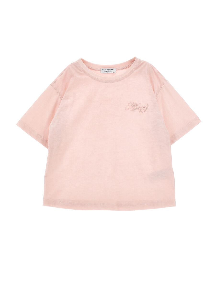 T-shirt ricamo scritta I1G609 7206 /94 PHILOSOPHY KIDS 
