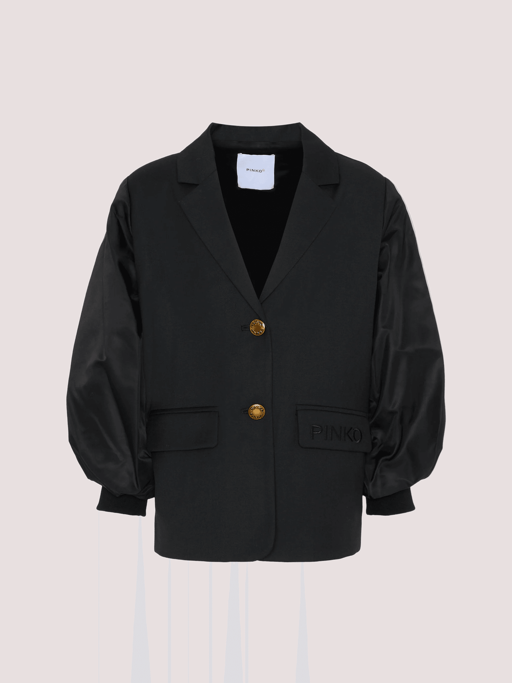 Giacca nera per bambina con logo KFGC001 C ML025 /N000 PINKO 