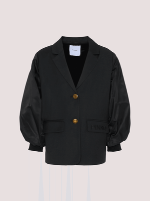 Giacca nera per bambina con logo KFGC001 C ML025 /N000 PINKO 