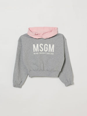 Felpa cropped con cappuccio S6MSJGHS025 /271/02 MSGM KIDS 