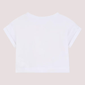 T-shirt con stampa in glitter U21951 /10P BILLIEBLUSH 