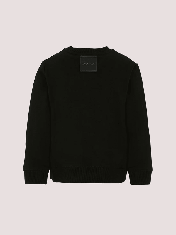 Felpa nera per bambini con logo N30284 /09B LANVIN 