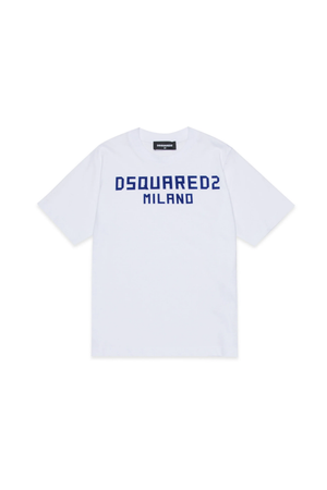 T-shirt con logo stampato sul petto DQ3164 D0015 /DQ100 DSQUARED2 JUNIOR 
