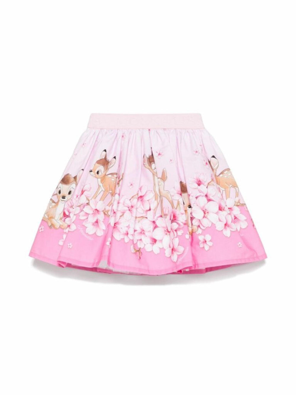 Gonna bambina rosa in cotone con strato in tulle