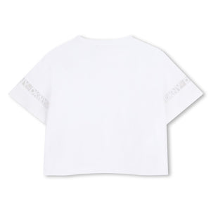 T-shirt con loghi ricamati D62623 /10P DKNY 