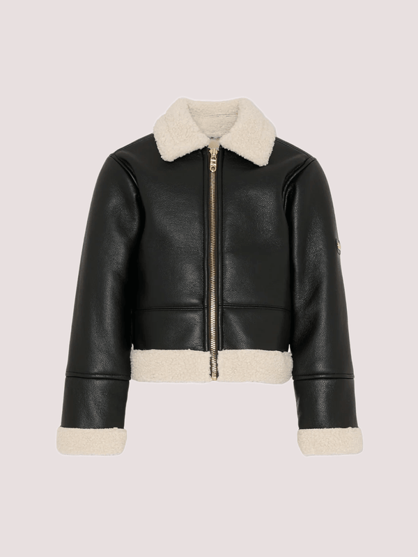 Ecopelliccia marrone per bambina con logo R30455 /342 MICHAEL KORS 