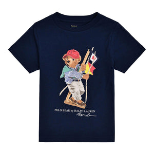 T-shirt in jersey di cotone con l'orso polo 323A12428 /002 POLO RALPH LAUREN 