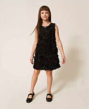 Abito corto in raso con rose 261GJ2Q62 /6 TWINSET 