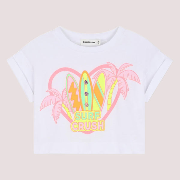 T-shirt con stampa in glitter U21951 /10P BILLIEBLUSH 