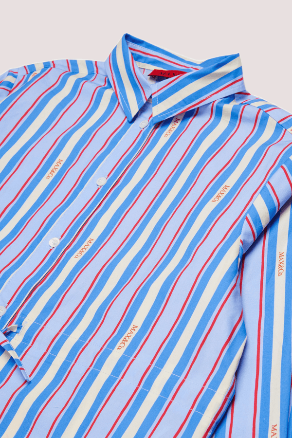 Camicia a righe con logo MX0291 MX01E /MX804 MAX&CO KID 