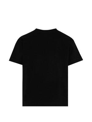 T-shirt con logo stampato sul petto e bande in gros-grain avorio sulle maniche PBAA011S26JER001 /110 PALM ANGELS 