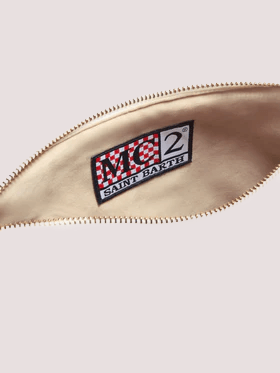 Borsa crossbody Parisienne Wool Braid in misto lana a trecce bianca PAR0029 /01346I MC2 SAINT BARTH 