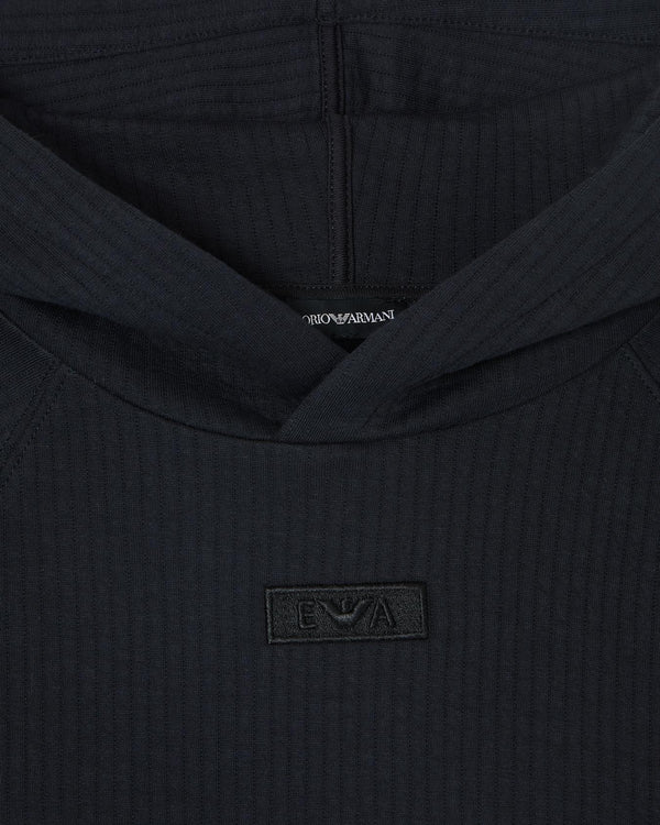 Felpa con cappuccio in jersey matelassé EB000463 AF16392 /UB118 EMPORIO ARMANI 
