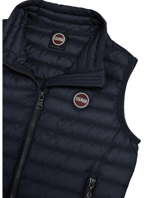 Gilet blu con interno a contrasto