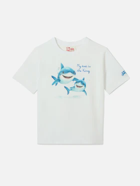 T-shirt denver jr con ricamo my dad is the king! DNV0001 /00161L MC2 SAINT BARTH 
